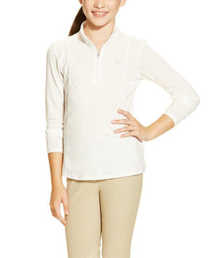 Ariat Sunstopper Kids Show Top-White| Kids Show Shirts|Brand: Ariat
