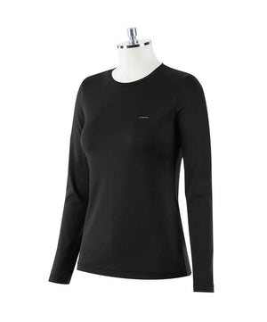 Animo Feltre Ladies Long Sleeve Top in Black.