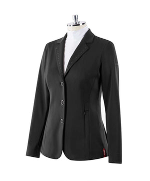 Animo Lavender Women's Show Coat in Black.