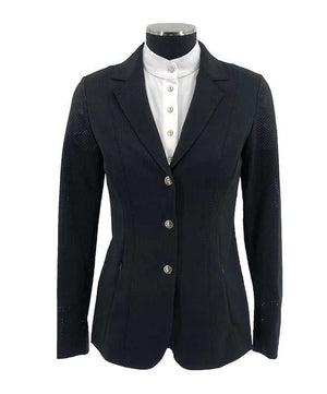 Animo Lipis Ladies Mesh Show Coat, Black.