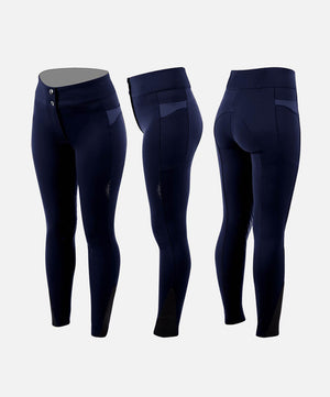 Animo NIcky Ladies Knee Patch Breech, Navy.