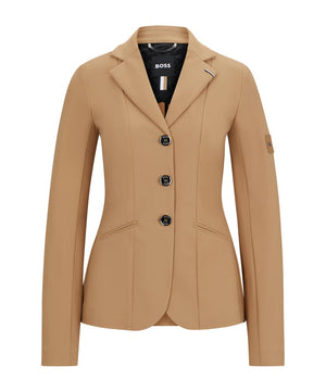 Boss Equestrian Anna Ladies Show Jacket, Camel on White.