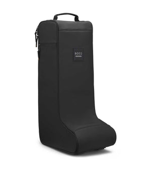BOSS Equestrian Vegan Leather Boot Bag. Black.