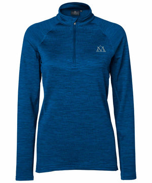 Mountain Horse Tate Tech Ladies Fleece Long Sleeve Top, Blue.