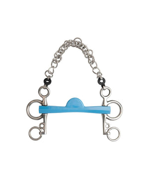 Flexi Turquoise Flexible Port Pelham Bit, 5cm cheeks.