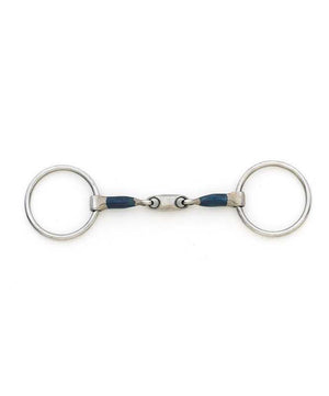 Blue Steel Oval Peanut Loose Ring| Loose Ring Snaffle Bits|Brand: Cavalier