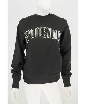 Campus Crew Unisex Pullover Crew Sweatshirt - Sprucewood, Black.