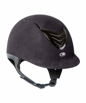 IRH IR4G Helmet, Black Amara Suede with Gloss Vent.