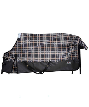 Goliath 1200D Turnout Lite Pony Size, Black/Tan Check.