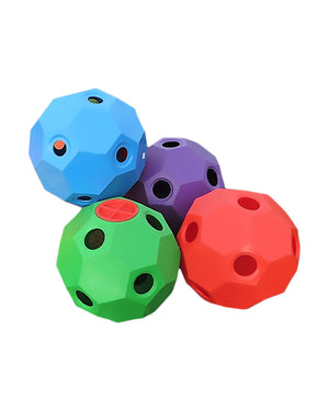 Hay Play Ball with 70mm holes.