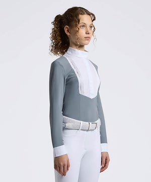 Cavalleria Toscana Kids Jersey Competition Shirt with Bib, Windward Blue.