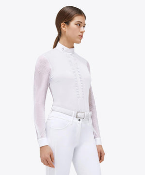 Cavalleria Toscana CAD152 Pleated Jersey Show Shirt.