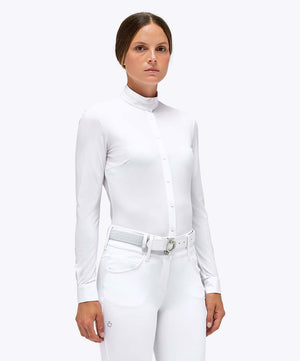 Cavalleria Toscana CAD232 Logo Tape Mesh Show Shirt.