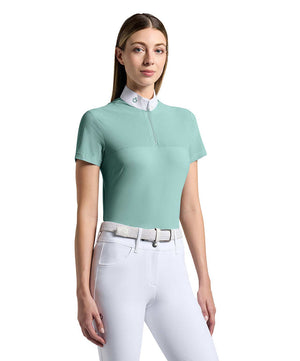 Cavalleria Toscana Perforated Jersey Inserts Short Sleeve Competition Shirt.