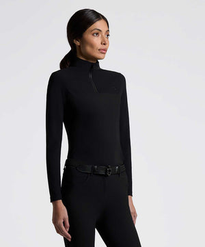 Cavalleria Toscana Ladies Long Sleeve Jersey Perforated Training Polo.