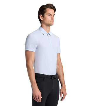 Cavalleria Toscana Oxford Short Sleeve Training Polo, Oxford Blue.
