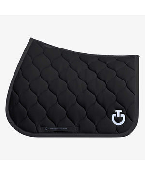 Cavalleria Toscana Circular Quilted Jersey Jumping Saddle Pad, Black.