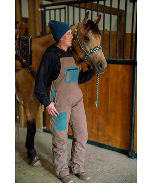 Durnin Farm and Ranch Wear Zippered Leg Insulated Overall, Turquoise Sand.