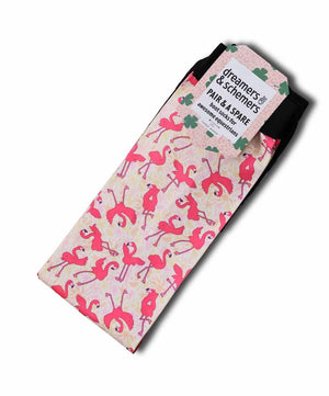 Dreamers & Schemers Boot Socks 2026, Flamingo Dance.