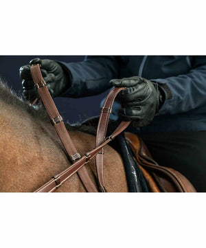 Dy'on Hunter Collection Rubber Lined Reins with leather stops.