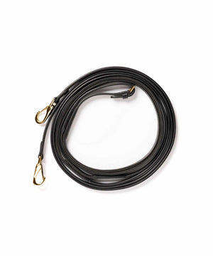 Trust Monaco Leather & Nylon Draw Reins, Brown/Gold.
