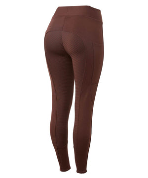 Horze Active Ladies Winter Silicone Full Seat Tight, Rum Raisin Brown.