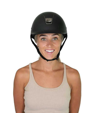 Ellsworth Pony Tail Hairnet, Helmet, front.