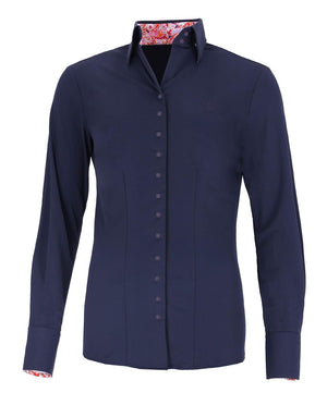 Fior da Liso Paisley L Blouse, Dark Blue.