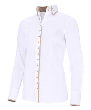 Fior da Liso Sara London Blouse, White/Beige.