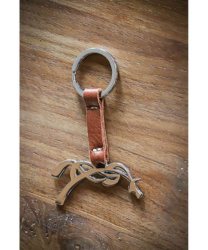 Penelope Tibou Key Chain, Brandy / Silver.