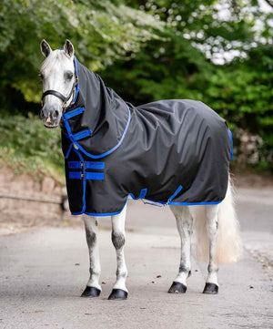 Amigo Ripstop 900D Pony Plus Turnout, 50grams, Black/Classic Blue