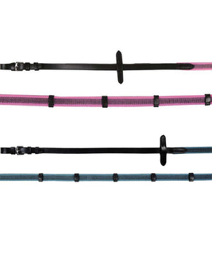 HKM Woven with Rubber Colored Reins.