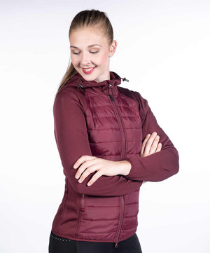 HKM Ladies Sweatshirt in Wine Red.