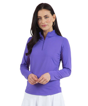 IBKUL Ladies 80000 Long Sleeve Sunshirt, Plum.