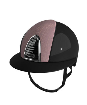 KEP Cromo 2.0 Shiny Helmet with Galassia Front - Wide Brim, Black/Pink.