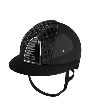KEP Cromo 2.0 Shiny Helmet with Milano Street Front - Wide Brim, Black.