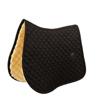 Kentucky Horsewear Skin Friendly Sheepskin Diamond Jump Saddle Pad, Black.