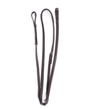 Black Oak Round Fancy Stitched Standing Martingale, Brown.
