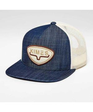 Kimes Ranch Conway Trucker Hat, Denim.