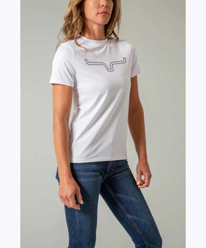Kimes Ranch Ladies Outlier Tech Tee.