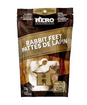 Hero Dog Treats - Dehydrated Rabbit Feet.