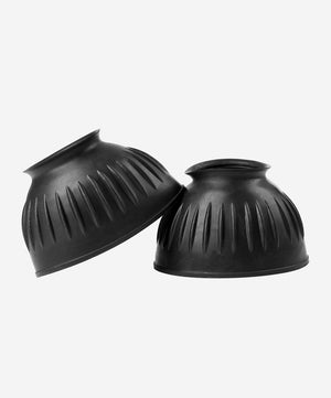 LeMieux Rubber Pull On Bell Boots, Black.