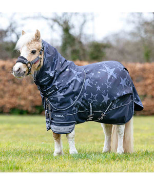 LeMieux Arika Star 200g Turnout Pony Blanket, Navy.