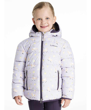 LeMieux Mini Lilo Printed Puffer Jacket, front.