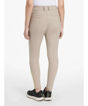 LeMieux Isabelle Ladies Knee Patch Breech, Almond, back.