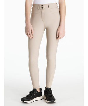 LeMieux Young Rider Izzy Knee Patch Kids Breech, Almond,