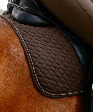 LeMieux Brilliance Dressage Saddle Pad, Espresso, detail.