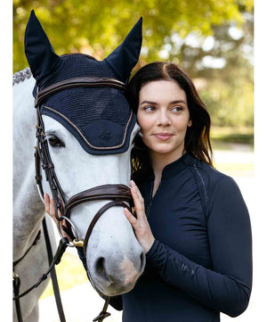 LeMieux Brilliance Fly Veil, Black, lifestyle.
