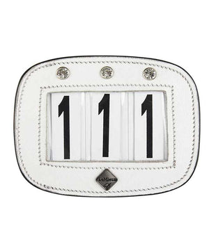 LeMieux Fancy Number Holder, White Diamante.