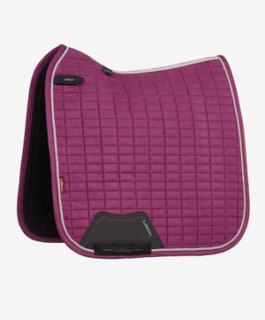 LeMieux Dressage Luxury Suede Feel Saddle Pad FW26, Blackberry.
